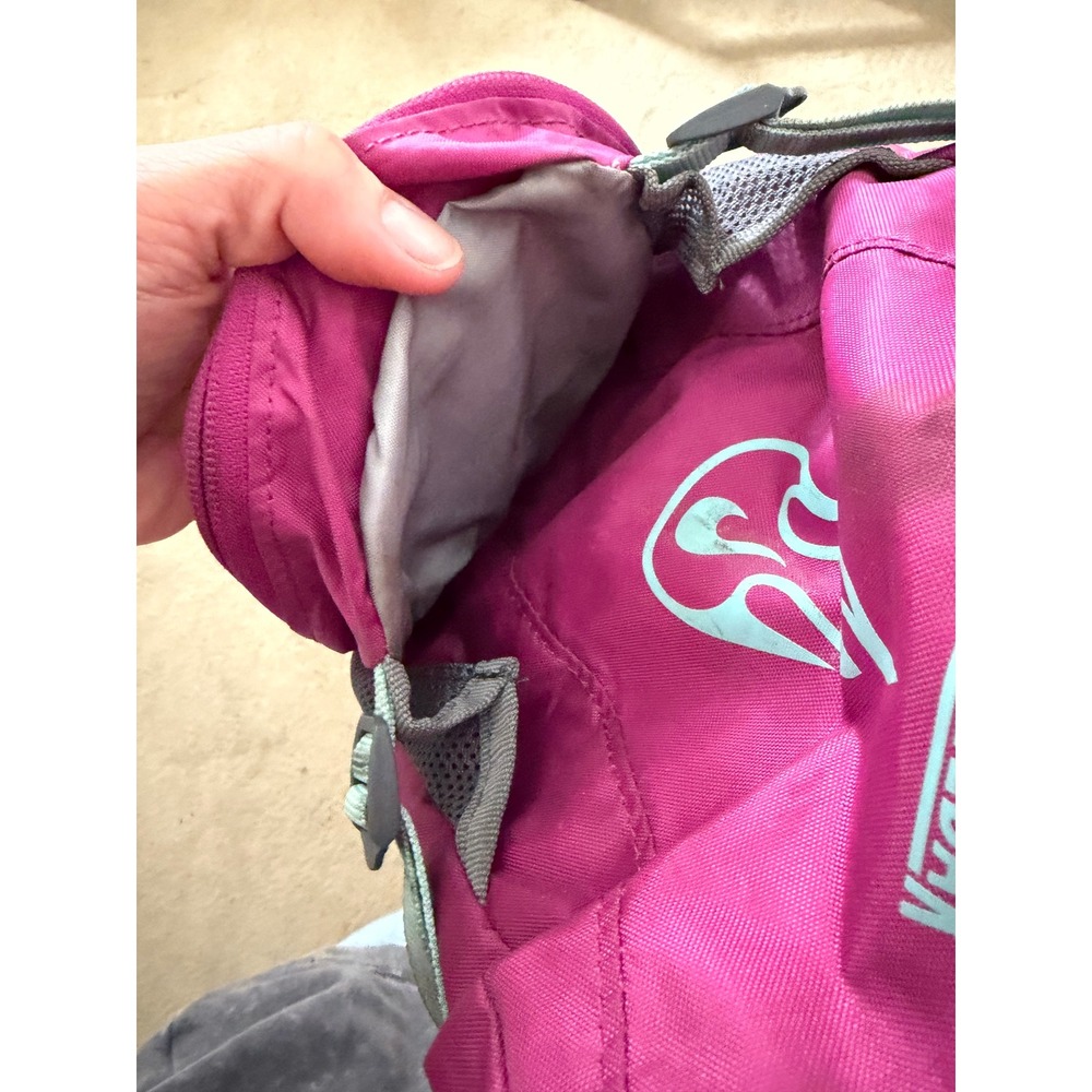 CamelBak Kids Mini MULE Hydration Pack Pink Teal Flame Backpack No Bladder - Picture 3 of 6